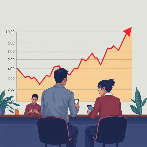 圖表顯示印尼盾隨時間波動的走勢