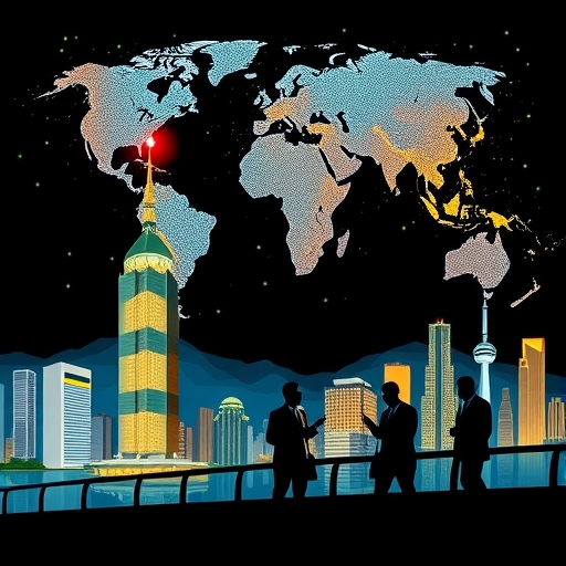 一位男子正在街頭交易股票