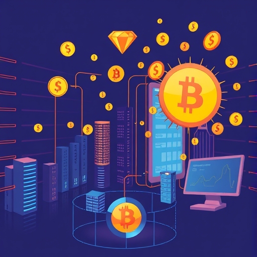 虛擬經濟重塑消費行為插畫