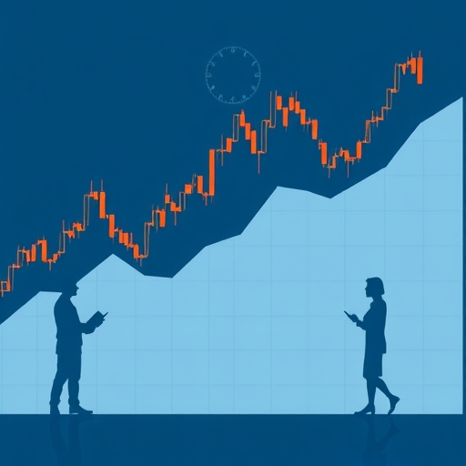 一位交易者正在分析金融圖表