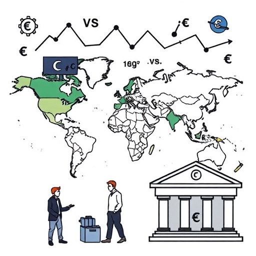 帶有貨幣符號的中央銀行建築