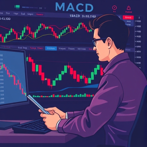 市場趨勢的可視化表示,使用MACD分析