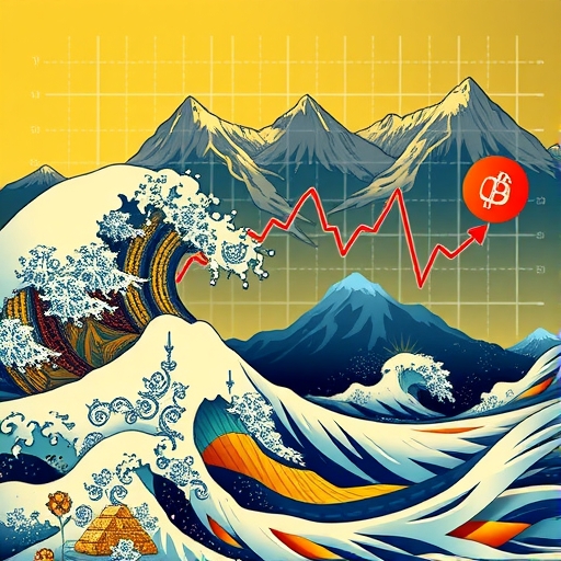 一幅暴風海洋的圖像,象徵著市場的波動與不確定性