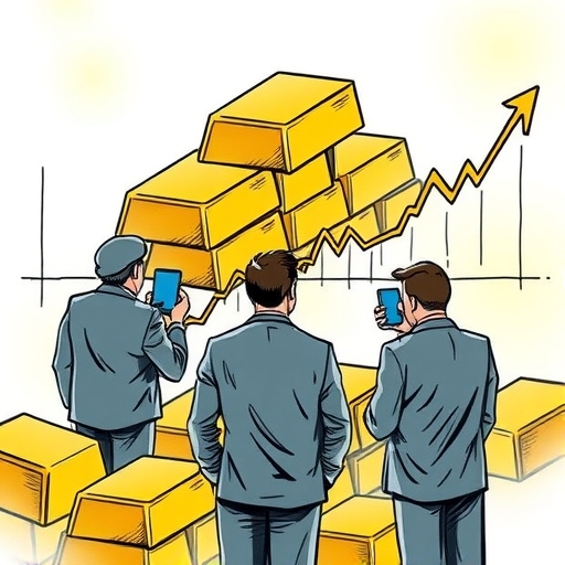 一位投資者在金市中操作交易
