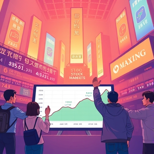 顯示上漲的股市指數圖