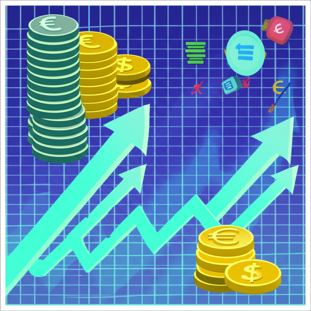 貨幣交換動態示意圖，呈現台幣與美元之間的交易與資金流動