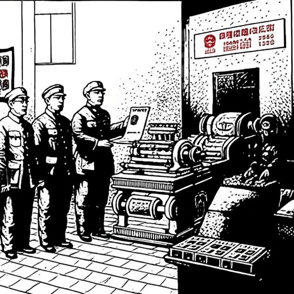 中國人民銀行成立與首套人民幣發行插圖,反映國家主權與經濟統一的歷史脈絡