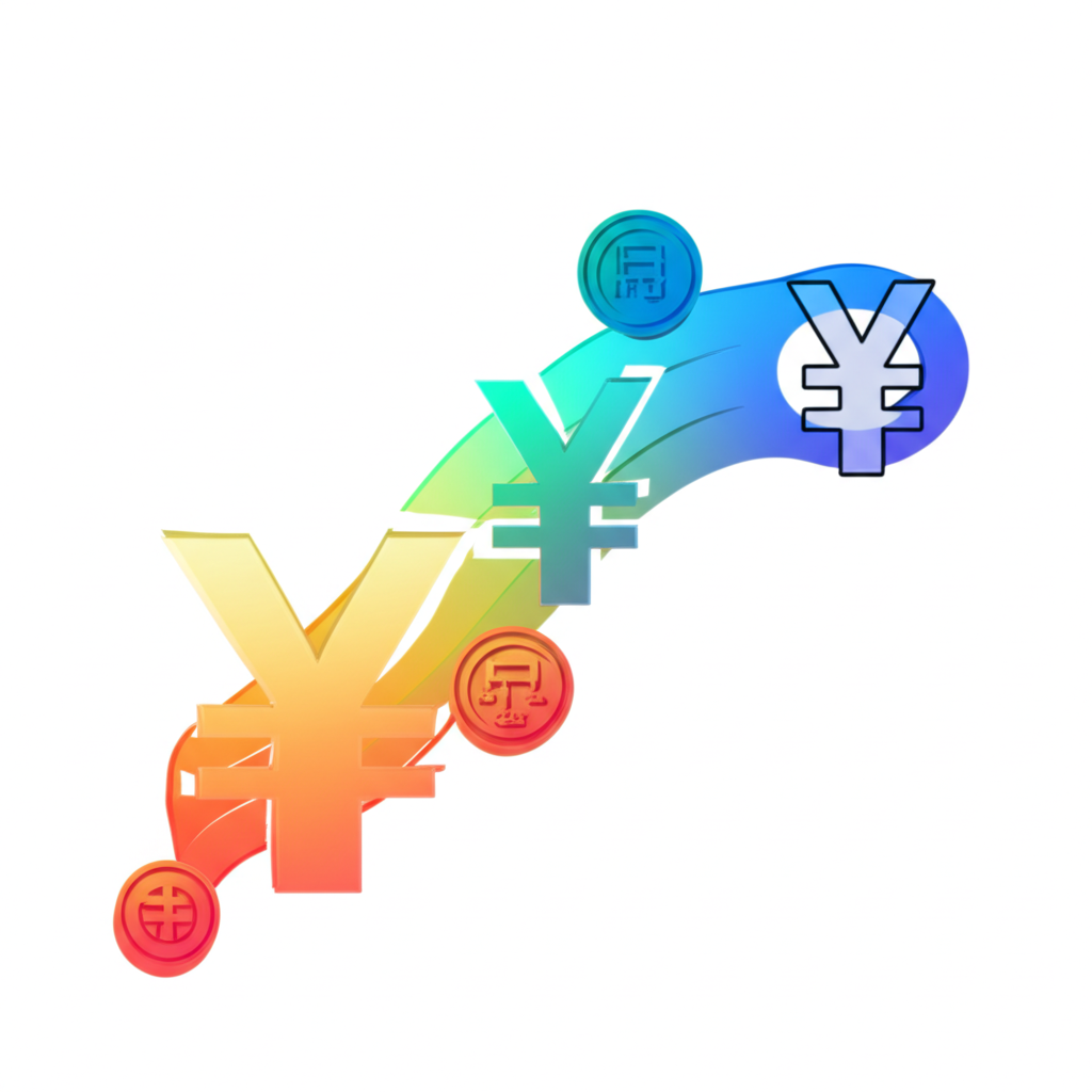 日本日圓歷史演變插圖，明治時代元素轉化為現代 ¥ 符號