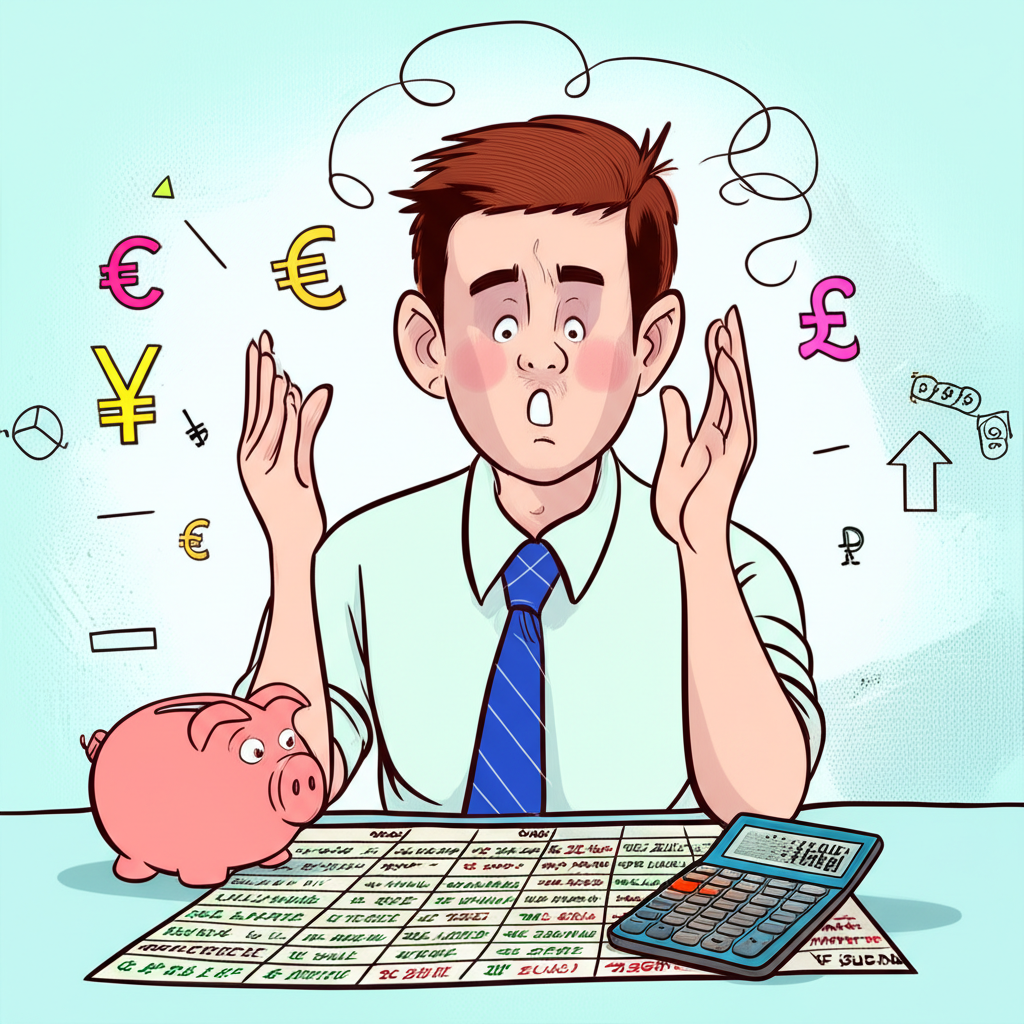 投資者困惑查看股票圖表與貨幣符號