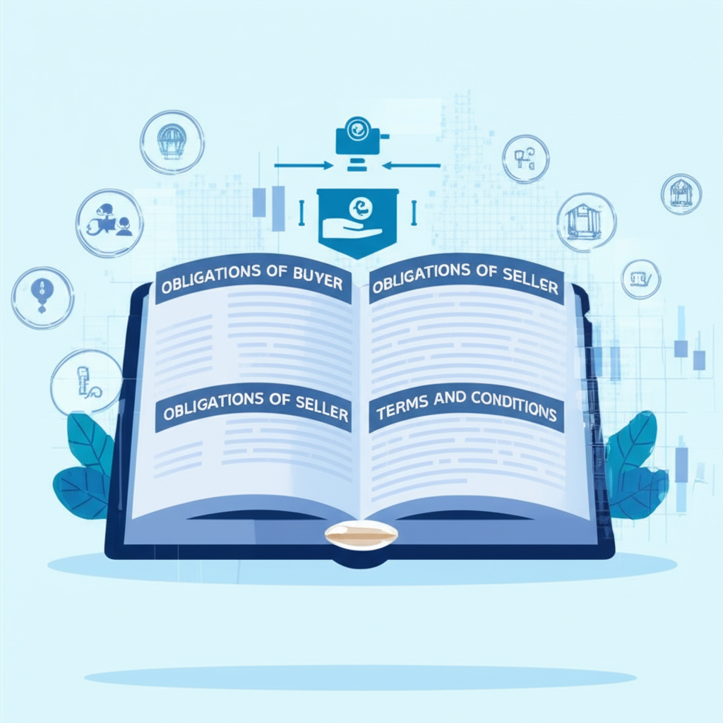 標準金融合約圖示,顯示買賣雙方在受監管透明交易所交換權利與義務