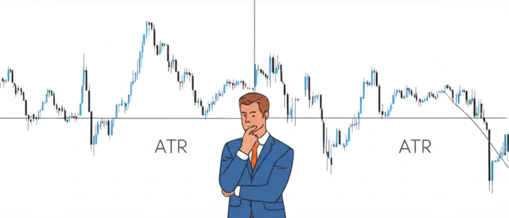 高低波動市場與ATR線的雙重場景插圖