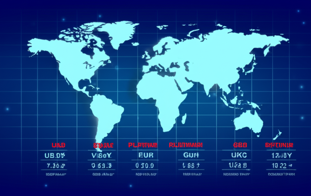 數位儀表板顯示即時鉑金價格，以不同貨幣呈現，背景為世界地圖