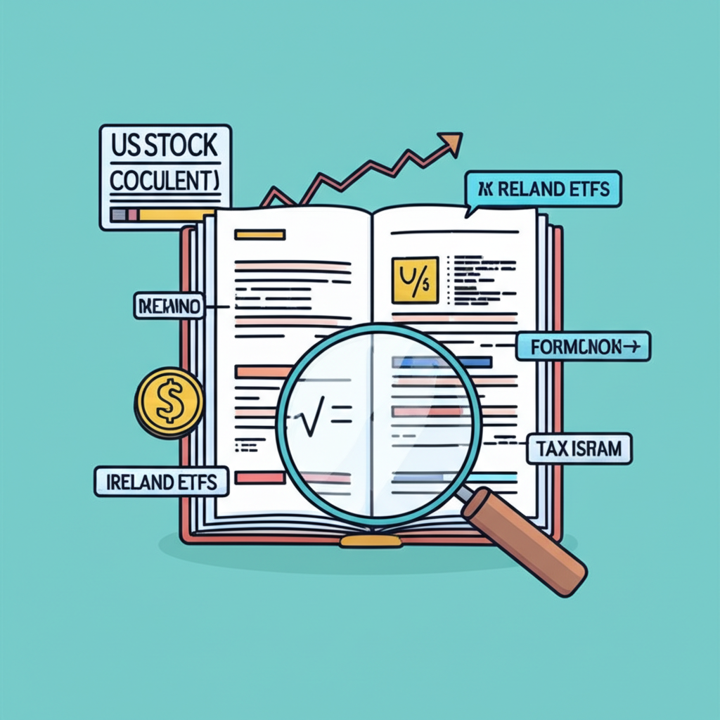 美股股息計算指南，包含公式、圖表和愛爾蘭ETF稅務策略，指向被動收入增長