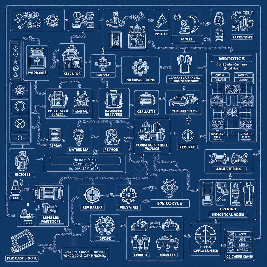 借殼公司合併藍圖像素藝術插圖，詳細展示齒輪連接業務元素與監管審批流程圖
