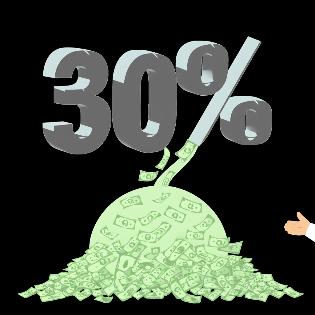 投資者從美國企業獲得股息現金流，並透過再投資實現複利增長，但需注意30%稅務影響