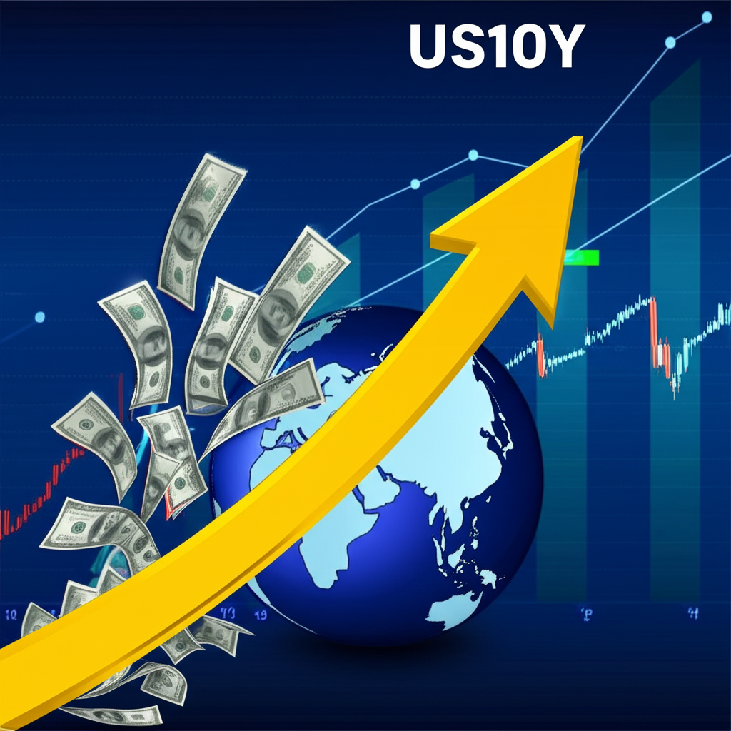 US10Y 全球無風險利率圖示，顯示資金流向美國的金融圖表