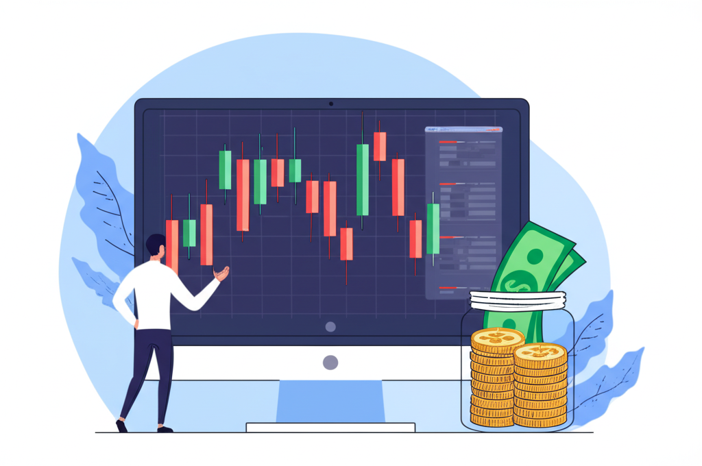 剝頭皮策略交易者快速執行交易捕捉市場微小價格波動的插圖