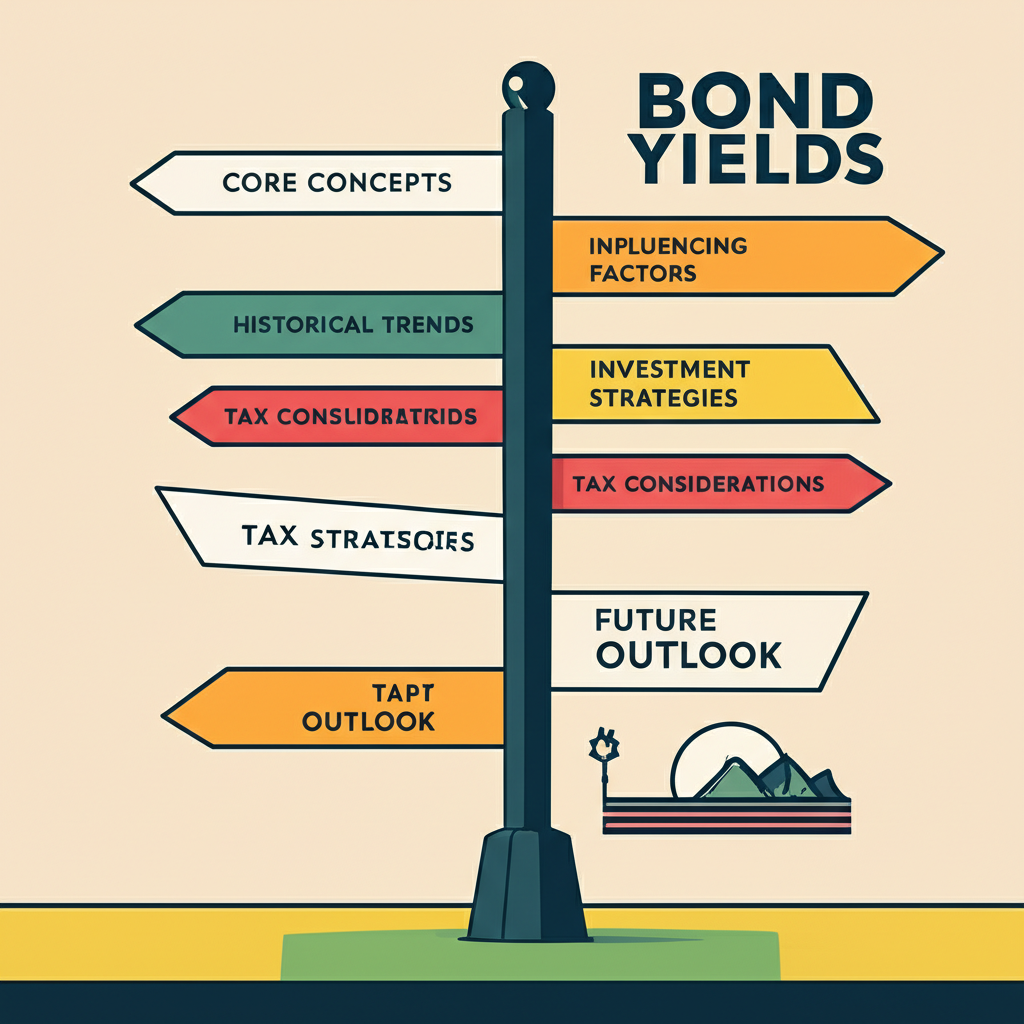 美債殖利率的金融指南，涵蓋核心概念、影響因素、歷史趨勢、投資策略、稅務考量與未來展望