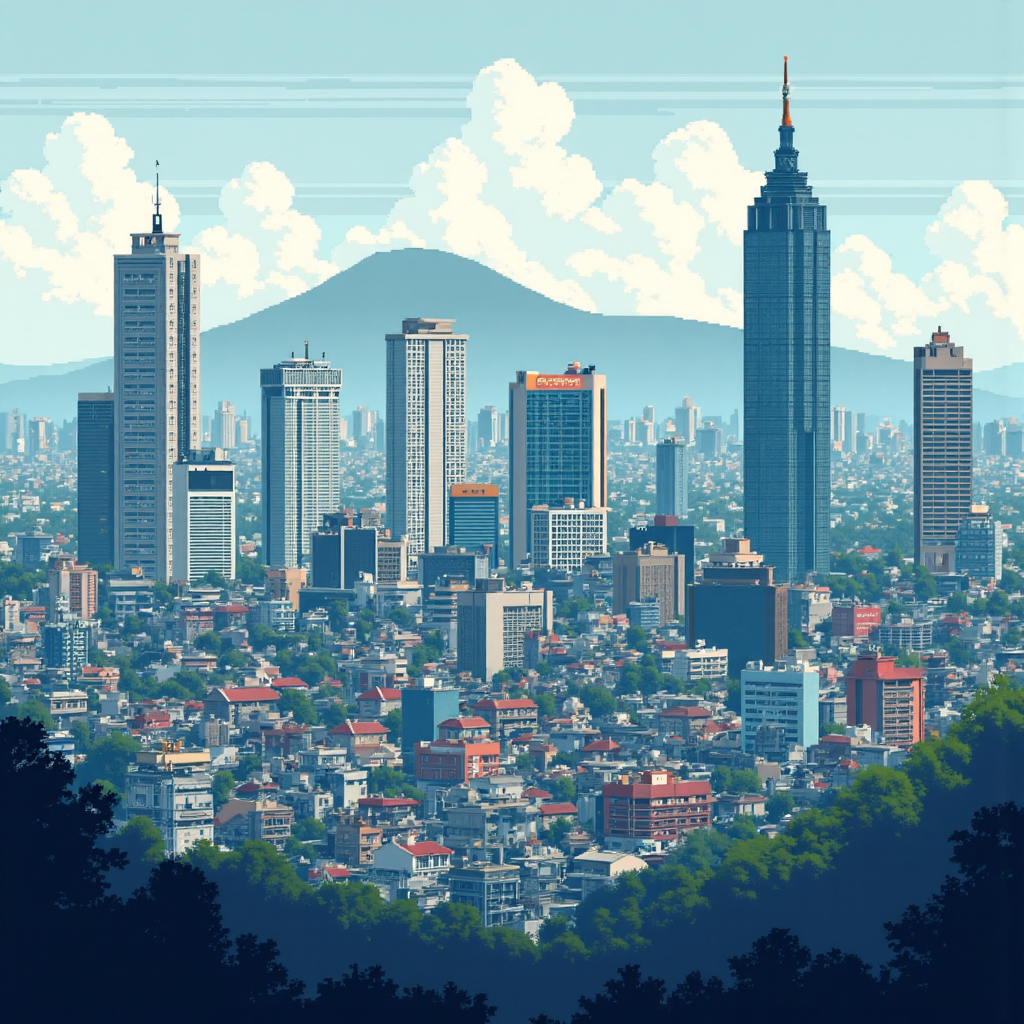 台灣市場資本報酬率應用城市景觀與財務圖表疊加